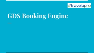 GDS Booking Engine