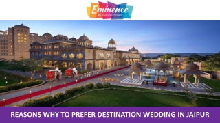 Reasons Why To Prefer Destination Wedding in Jaipur