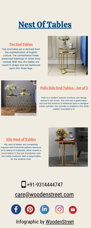 Buy Nest of Tables Online in India