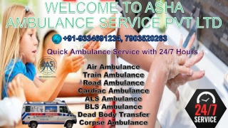 Confirm Train Ambulance Service with all medical facilities in Patna |ASHA