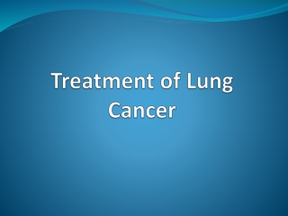 Types of Treatment of Lung Cancer