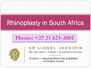 Rhinoplasty in South Africa