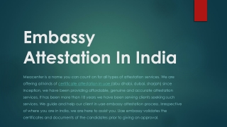 embassy attestation in india