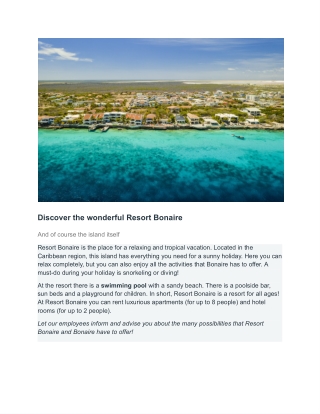 Resort Bonaire