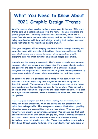 What You Need to Know About 2021 Graphic Design Trends