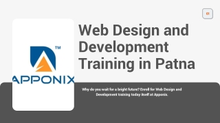 Web Design and Development Training in Patna