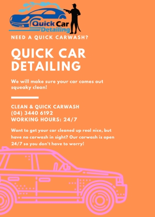 Quick Car Detailing | For Affordable Car Wash