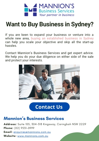 Want to Buy Business in Sydney?