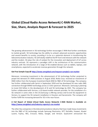 Global (Cloud Radio Access Network) C-RAN Market