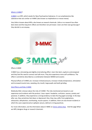 What is 3-MMC