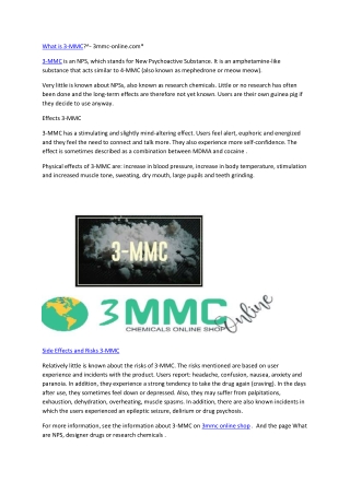 What is 3-MMC^- 3mmc-online.com*
