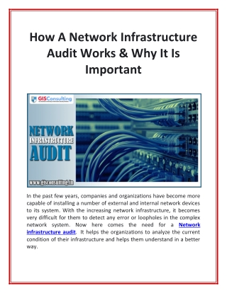 How A Network Infrastructure Audit Works & Why It Is Important