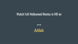 Watch Full Hollywood Movies in HD on Afdah