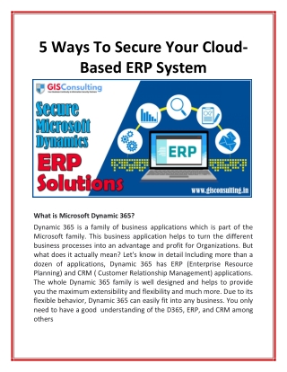 5 Ways To Secure Your Cloud-Based ERP System