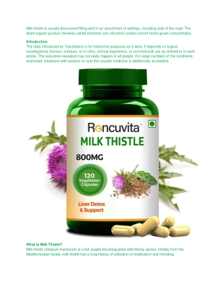 What are the benefits of milk thistle