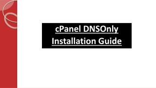 cPanel DNSOnly Installation Guide