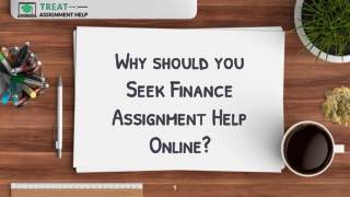 Why should you Seek Finance Assignment Help Online