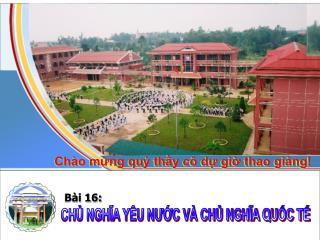 Chào mừng quý thầy cô dự giờ thao giảng!