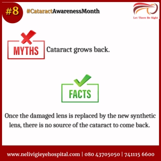 Myth #8 about Cataract - Best Eye Hospitals in Bellandur - Nelivigi Eye Hospital