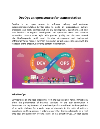 DevOps an Open Source for Transmutation