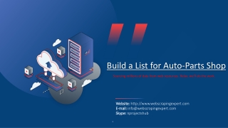 Build a List for Auto-Parts Shop