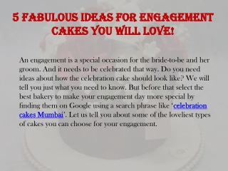 5 fabulous ideas for engagement cakes you will love!