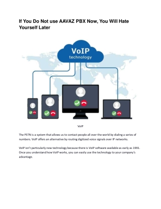 If You Do Not use AAVAZ PBX Now, You Will Hate Yourself Later