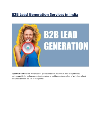 B2B Lead Generation Services in India-converted