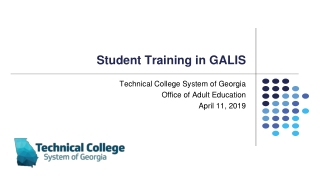 Student Training in GALIS