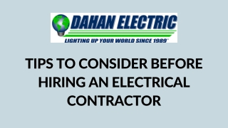 Tips to Consider Before Hiring an Electrical Contractor