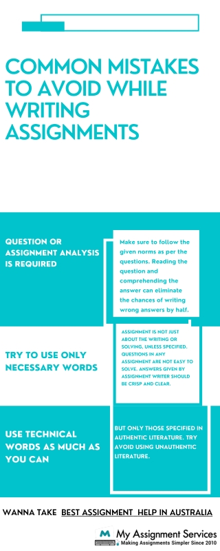 Common Mistakes to Avoid While Writing Assignments
