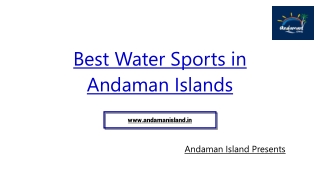 Water Sports in Andaman Islands