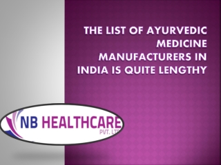 Ayurvedic third party manufacturing includes several products