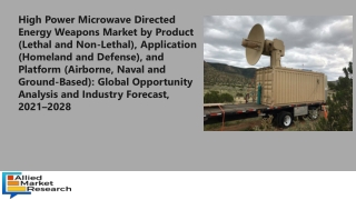 High Power Microwave Directed Energy Weapons Market