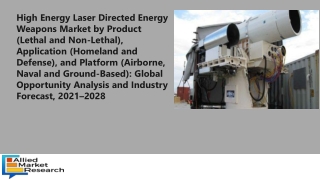 High Energy Laser Directed Energy Weapons
