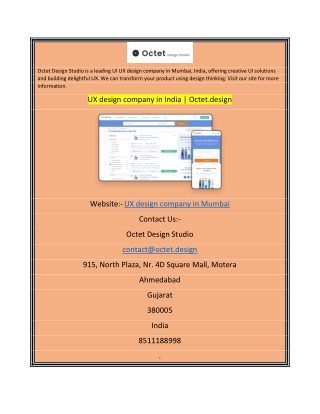 UX design company in India  Octet.design