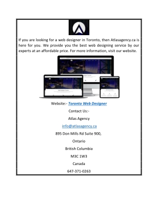 Toronto web designer | Atlasagency.ca