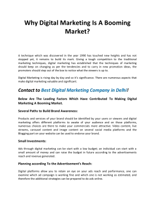 Why Digital Marketing Is a Booming Market