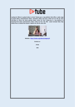 Watch Latest Comedy Video Clips Online Free  Atube.org