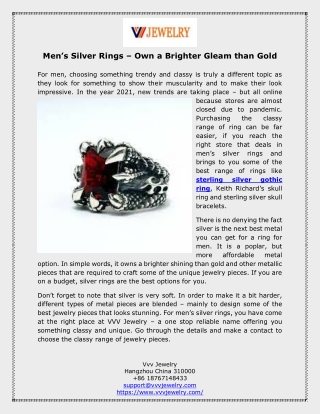 Men’s Silver Rings – Own a Brighter Gleam than Gold