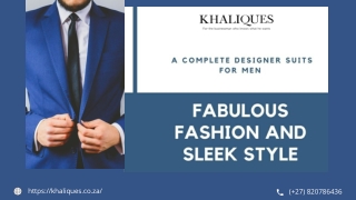 Khaliques - A complete designer suits for men