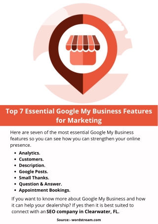 Top 7 Essential Google My Business Features for Marketing
