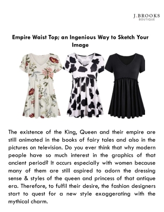 Empire Waist Top; an Ingenious Way to Sketch Your Image