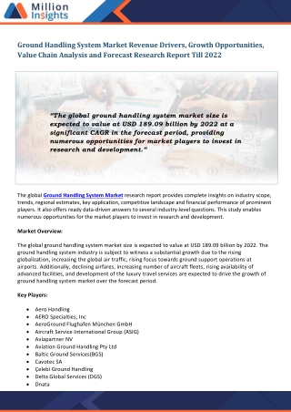 Ground Handling System Market