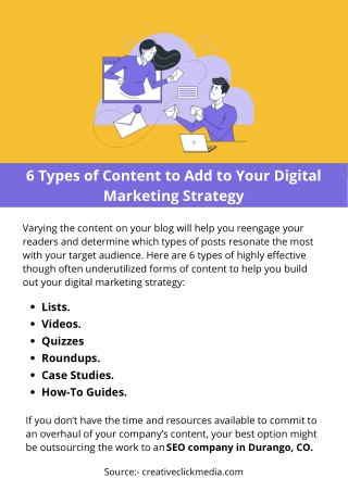 6 Types of Content to Add to Your Digital Marketing Strategy
