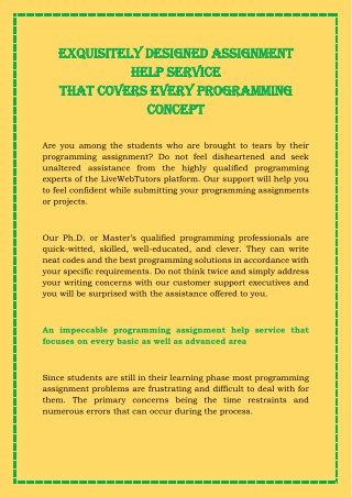 Exquisitely Designed Assignment Help Service That Covers Every Programming