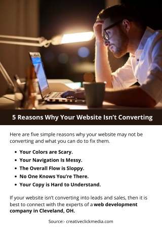 5 Reasons Why Your Website Isn’t Converting