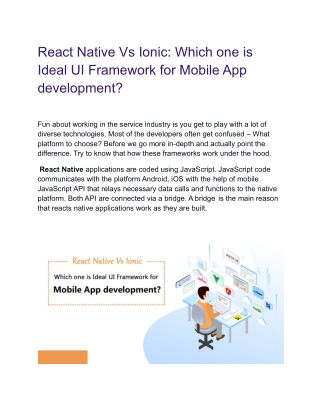 React Native Vs Ionic_ Which one is Ideal UI Framework for Mobile App development_