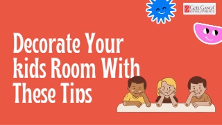 Decorate Your kids Room With These New Ideas