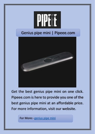 Genius pipe mini | Pipeee.com